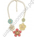 Винтажное ожерелье Elegant Colorful Pearl Flower